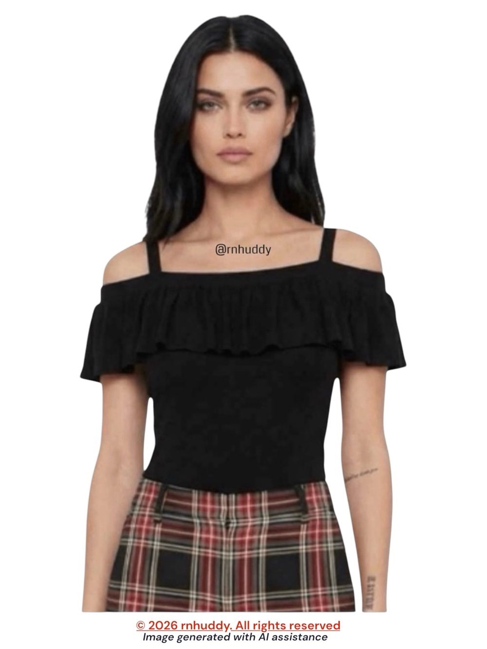 NWT Express S black ruffle cold shoulder knit top